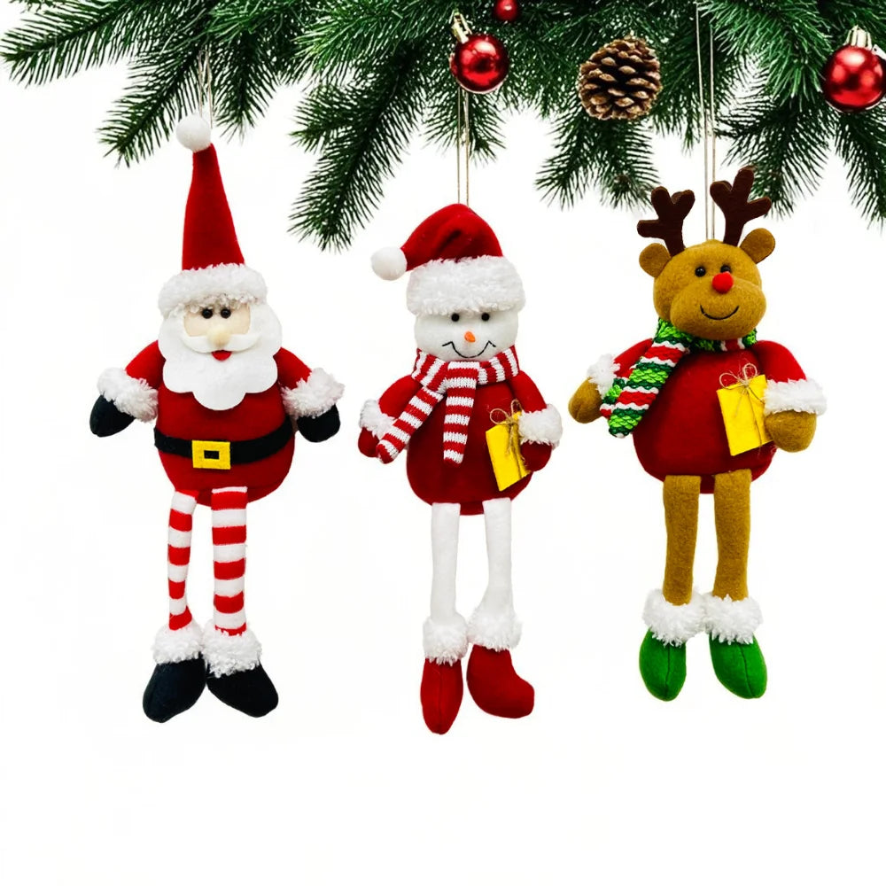 Santa Snowman Reindeer Christmas Tree Pendant Ornaments
