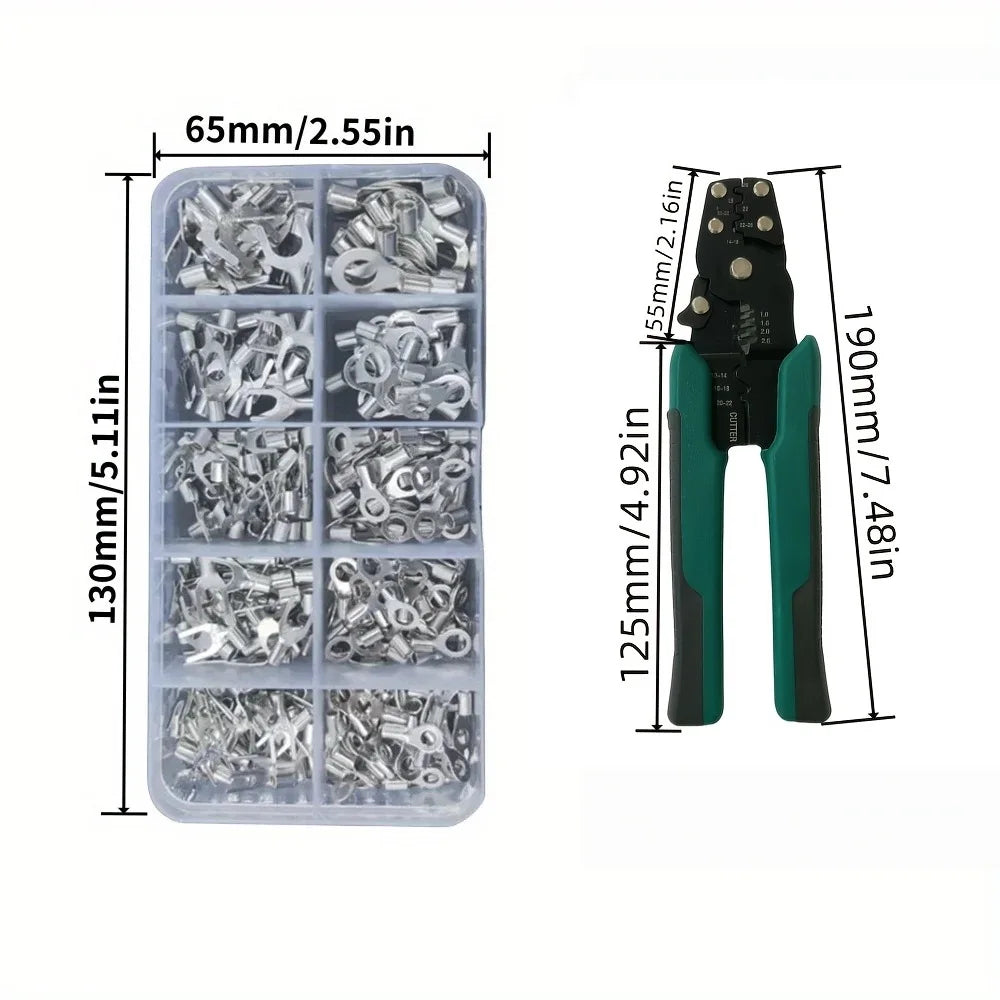 320-Pc 4-in-1 Crimping Pliers & Wire Terminal Kit OT/UT Crimping Pliers Kit Oasis Select
