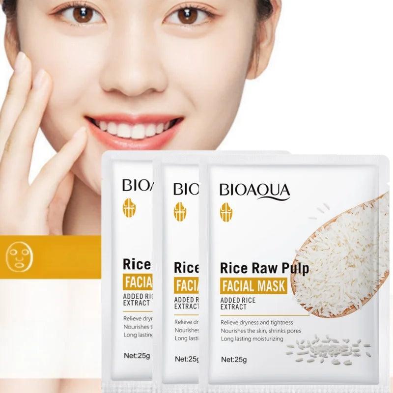Rice Puree Facial Mask – Rice & Grape Seed Extract Sheet Mask Facial Sheet Mask Oasis Select
