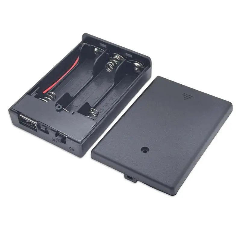 3AA 4.5V Battery Box AA Battery Case AA Battery Holder With Switch AA Box 4.5V With Line Or With USB/Line Oasis Select Black