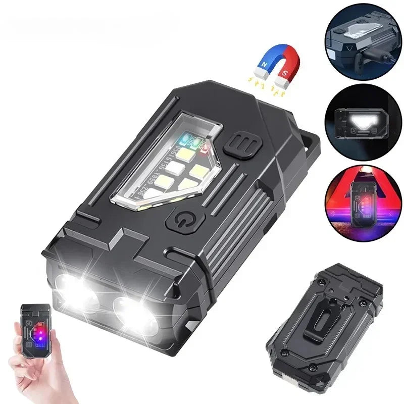 Mini USB-C Rechargeable LED Flashlight | COB, Magnetic, IPX4