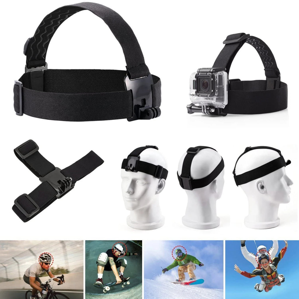 Adjustable Head Strap Mount for GoPro, Insta360 & DJI Osmo