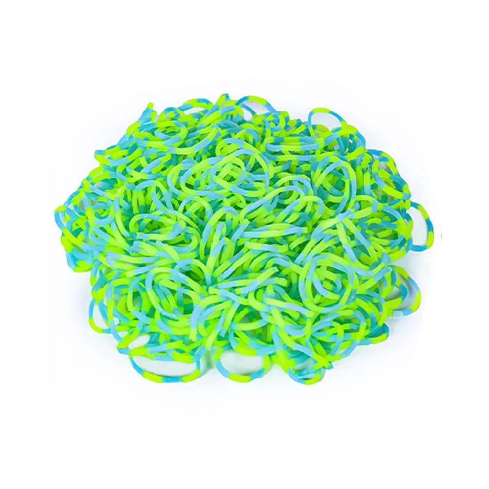 600pcs Loom Rubber Bands Kit Bracelet Making Kit for Kids Elastic Weaving Lacing DIY Crafting Gift Girl Oasis Select Yellow Blue