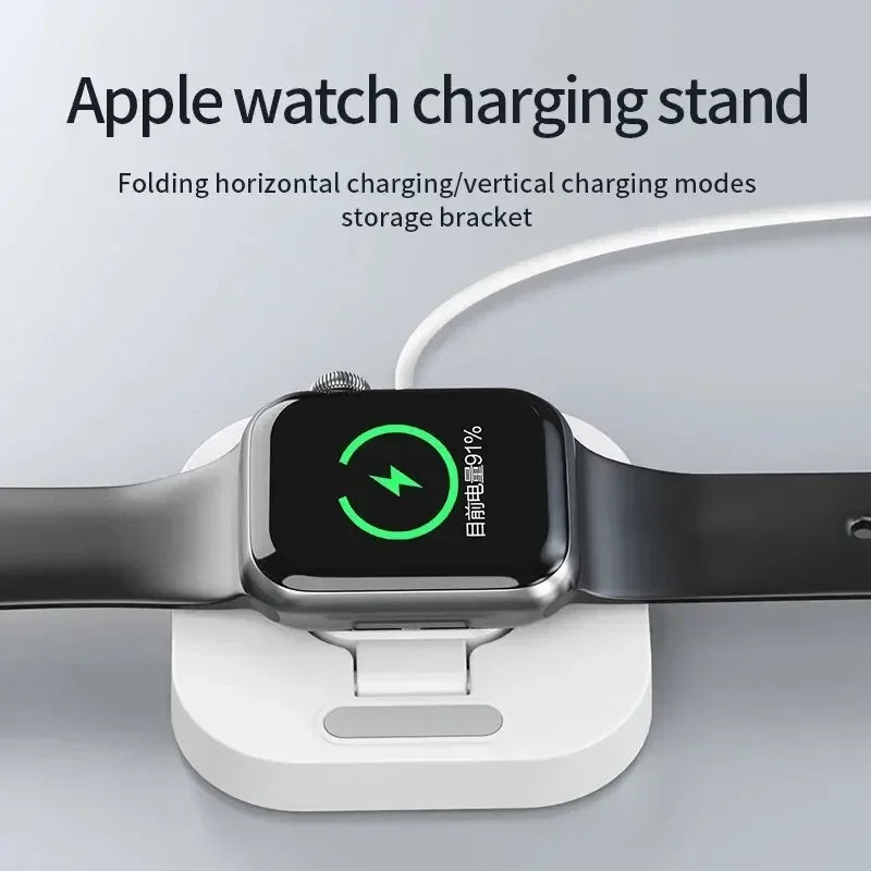Magnetic Wireless Watch Chargers Station Dock for Apple Watch Series S9/S8/S7 Ultra 7 6 5 4 Portable Fast Charging Base Bracket Oasis Select
