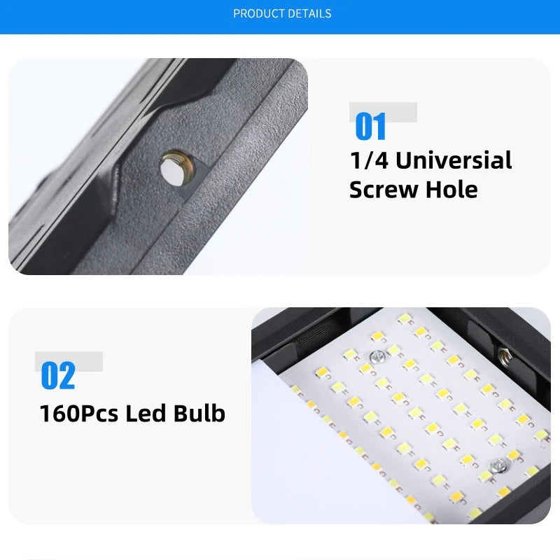 8" RGB LED Video Light Panel 3000–6000K | Live Streaming
