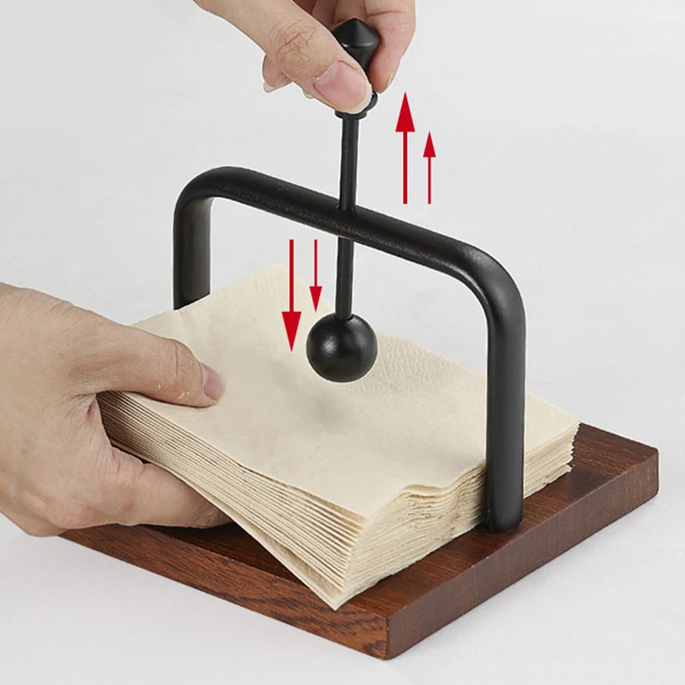 Solid Wood Napkin Holder | Tabletop Paper Dispenser