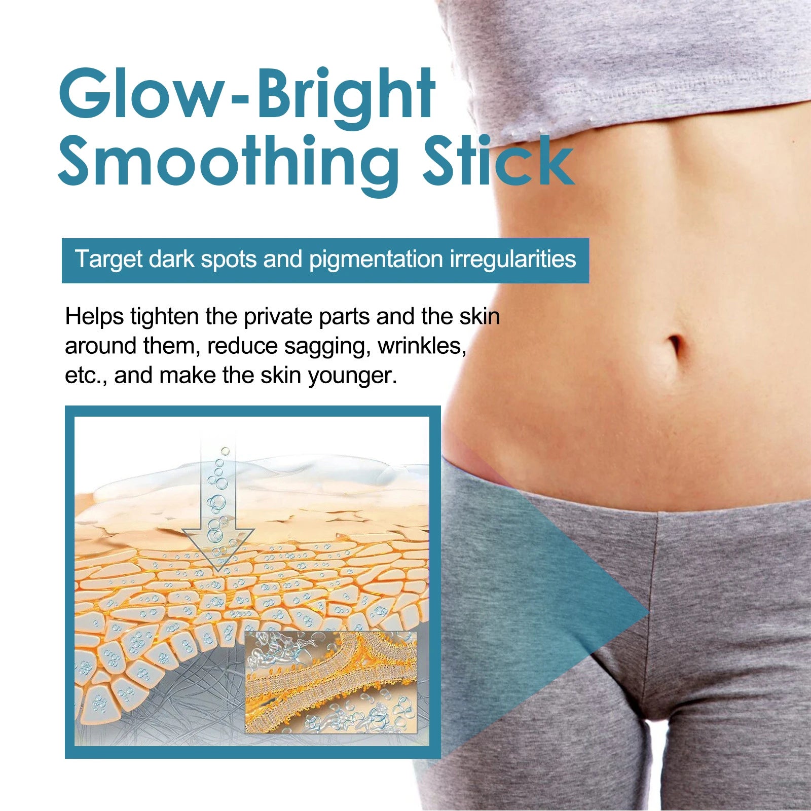 Skin Brightening Stick - Helps Even Skin Tone For Underarms & Elbows, Moisturizing Formula With Collagen, Portable & Non-Greasy Oasis Select