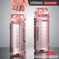1.5L Sports Water Cup With Straws & Handle BPA-Free Leak-Proof Portable Water Bottle Large Capacity Plastic Straw Water Cup Oasis Select 1500ml 1pc pink