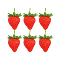 6/12/18PCS Realistic Artificial Strawberries Matte Fake Fruit Kitchen Decor Photography Props Table Centerpiece DIY Craft Oasis Select 6pcs 3.5cm