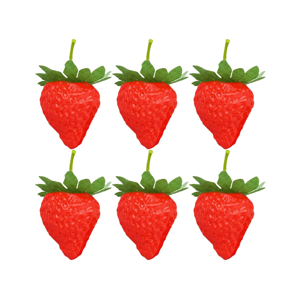 6/12/18PCS Realistic Artificial Strawberries Matte Fake Fruit Kitchen Decor Photography Props Table Centerpiece DIY Craft Oasis Select 6pcs 3.5cm