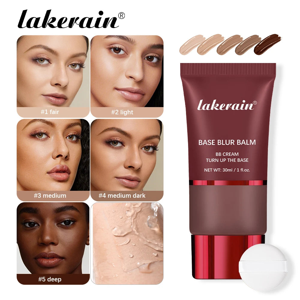 Liquid Foundation And Puff Makeup Set Lightweight Waterproof Long Lasting Matte Facial Foundation Cosmetics Woman Makeup Oasis Select