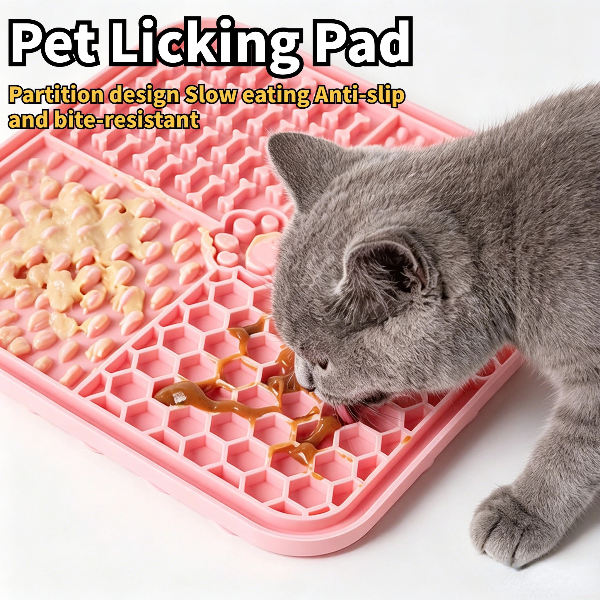 Pet Lick Silicone Mat Slow Feeder Dog Food Plate Bathing Distraction Sucker Training Feeder for Dogs Kitchen Supplies Oasis Select
