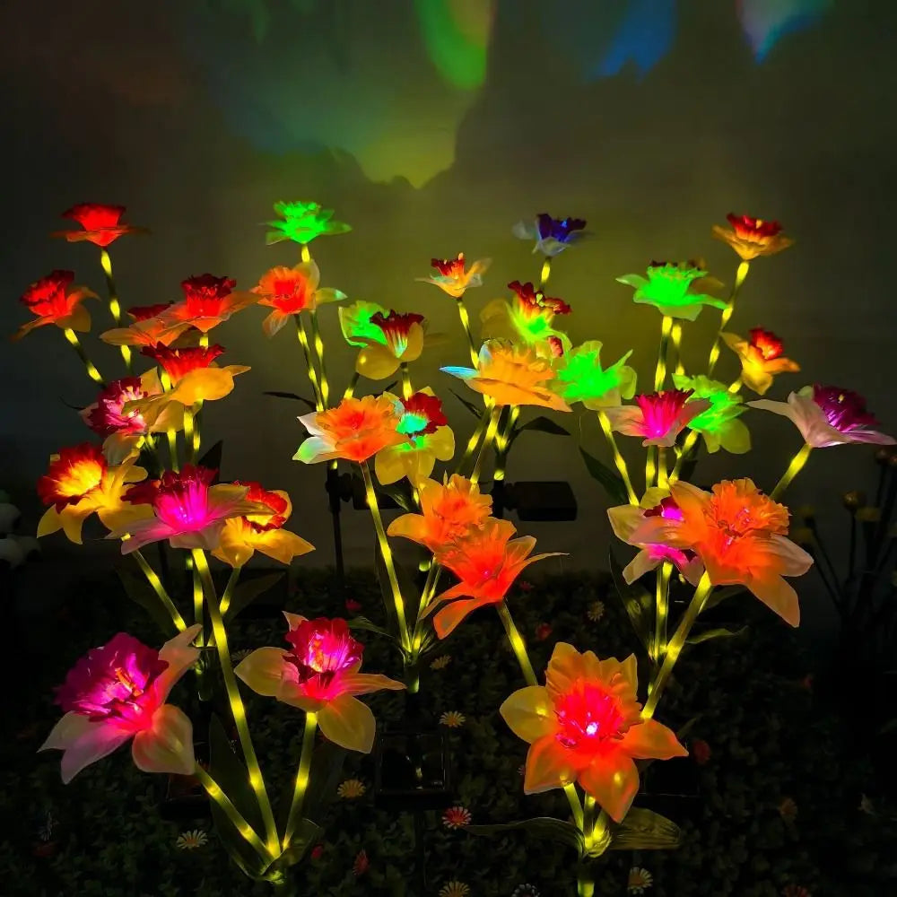 Solar Narcissus Flower Stake Lights – IP65 Waterproof Garden Solar Garden Stake Light Oasis Select
