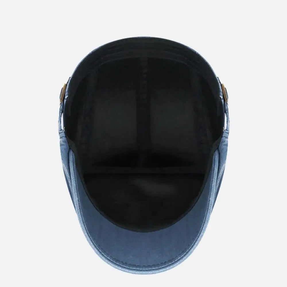 Driving Golf Retro Denim Beret Hat washed cotton Baker Peaked Newsboy Hat Adjustable Painter Hat Women Oasis Select