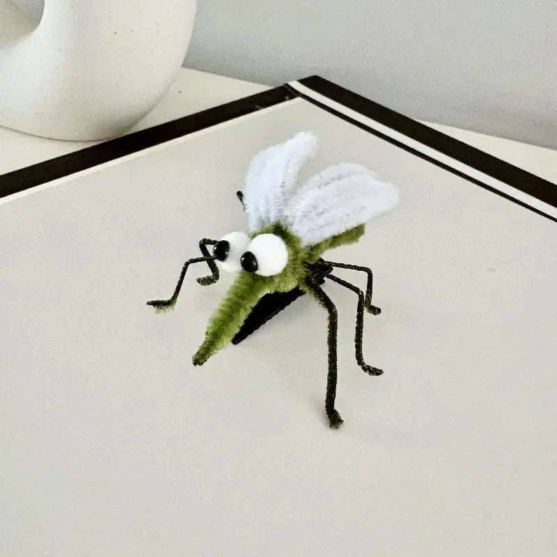 Mosquito Plush Hairpin – Cute Cartoon Insect Hair Clip Novelty Hair Clip Oasis Select A2