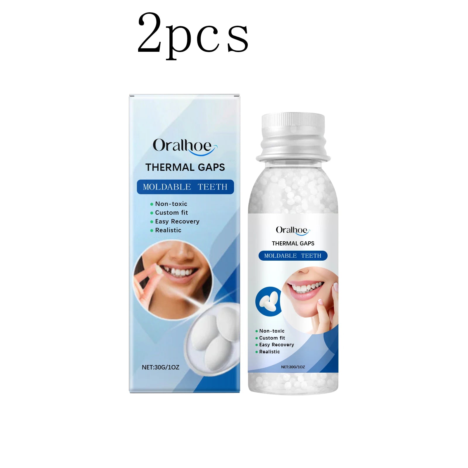 Moldable Solid Dental Adhesive: Temporary tooth filling for repairing cavities, denture repair, and tooth gap filling Oasis Select 60g boxed