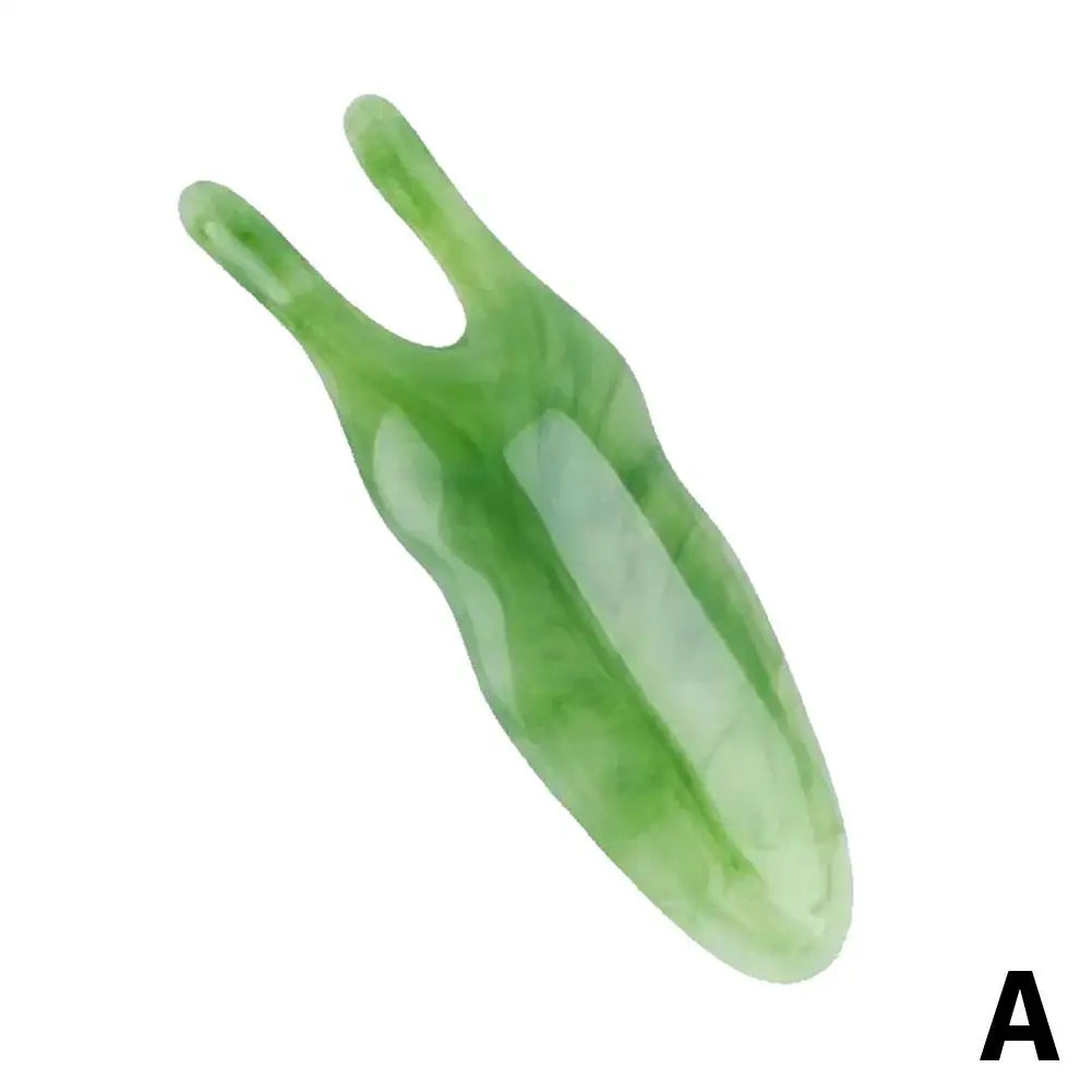 Resin Gua Sha Face Lifting Stone – Y-Shape Nose & Facial Massager Facial Gua Sha Tool Oasis Select green
