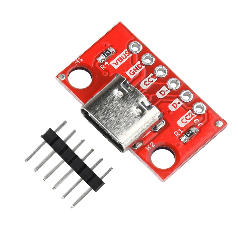 1-5PCS USB Type C Connector Board 3.1 Serial Basic Breakout Female Connector Breakout Board Red Adapter Board Oasis Select