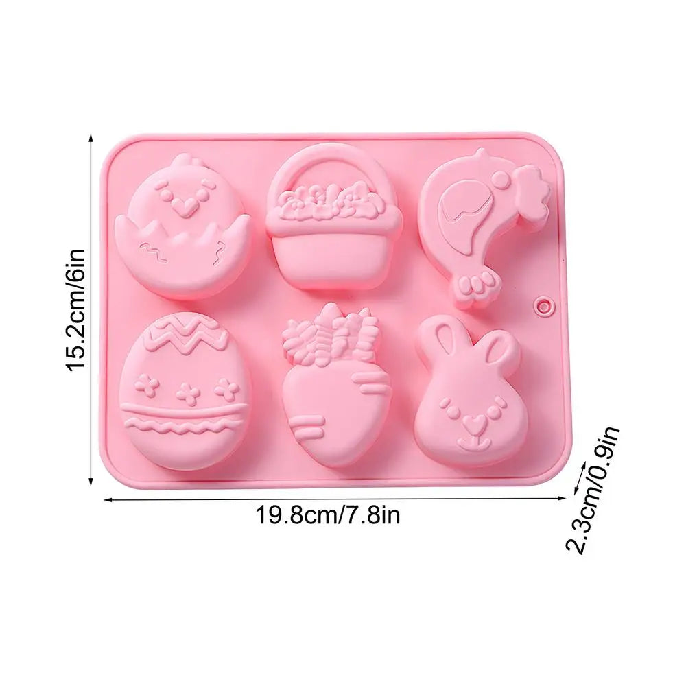Easter silicone Molds Easter egg rabbit shaped baking mold chocolate candy mold Baking Tool Easter themed party decoration Oasis Select B