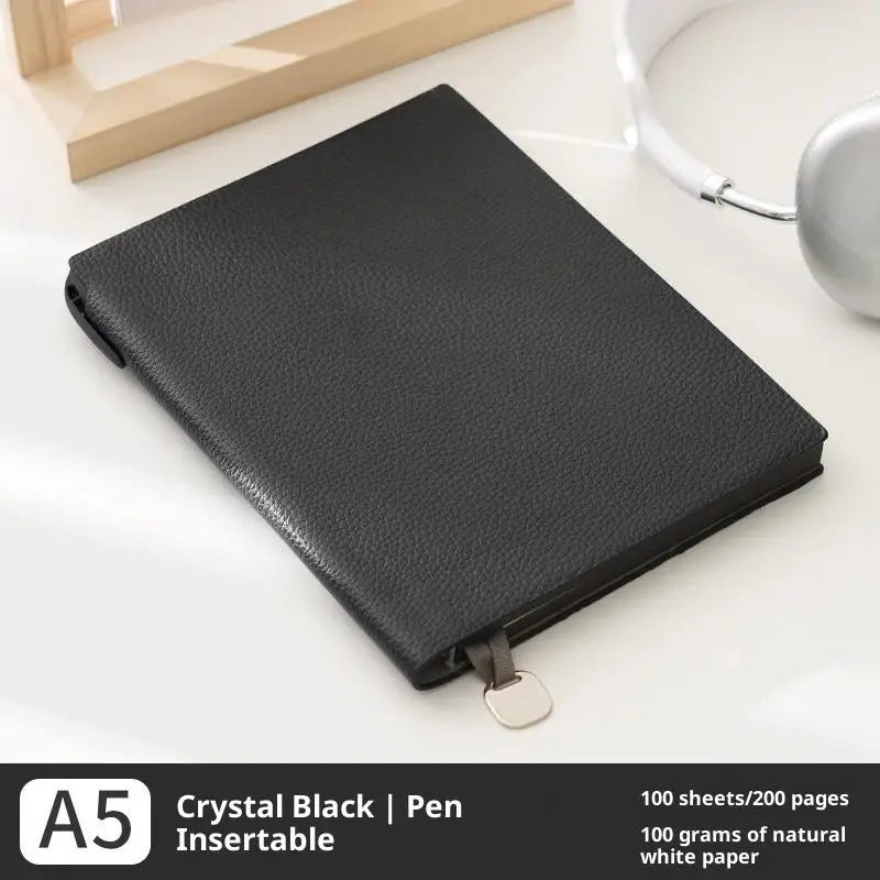 1pcs Business Notebook B5 A5 A6 Thick Leatherette Business Notebook Office Notepad Soft Cover Litchi Pattern Journal for Work Oasis Select A7