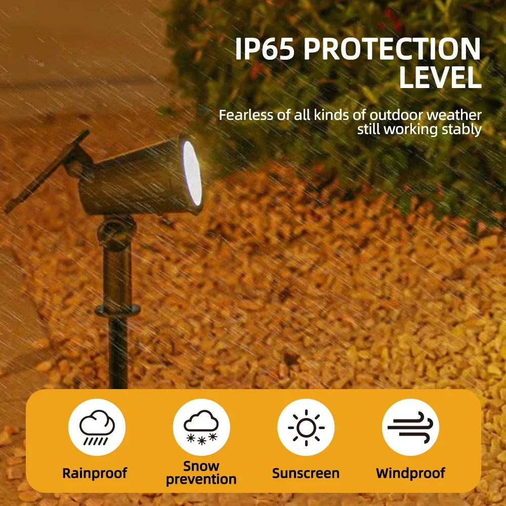 9 LED RGB Solar Spot Lights Outdoor IP65 | Garden & Yard