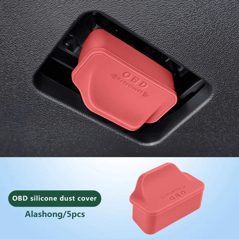 Vehicular OBD Diagnostic Connection Armor; Silica Dust Barrier Casing; Inside Ornamental Accessories Transformation Oasis Select 5pcs Red M