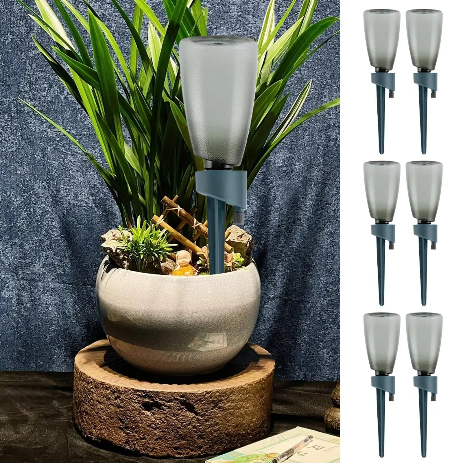 Watering Spikes 6 Pieces Automatic Irrigation Stakes with Control Valve Plant Watering Devices for Outdoor Garden Yard Balcony Oasis Select