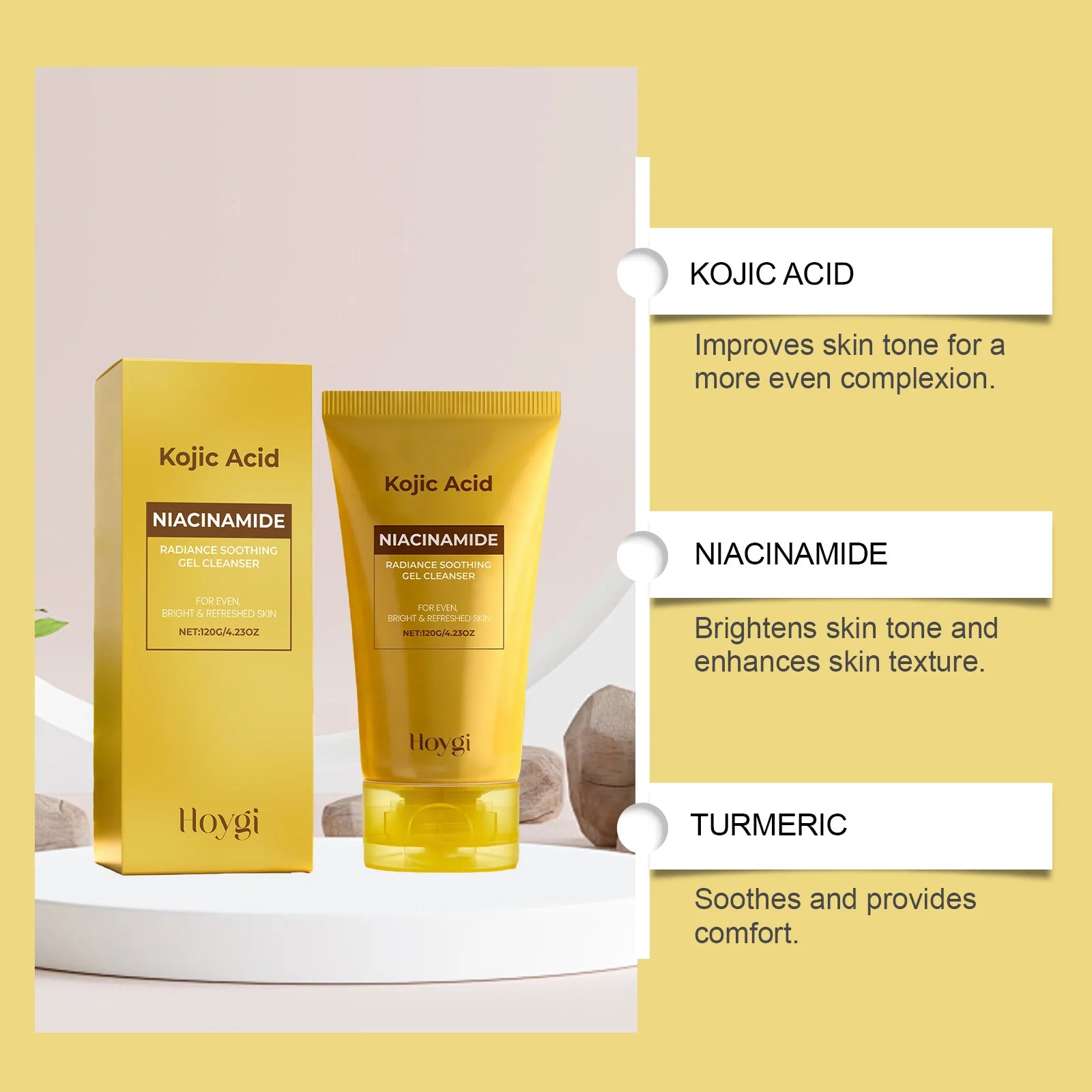 Kojic Acid & Niacinamide Face Wash – Brighten Dark Spots Brightening Face Wash Oasis Select