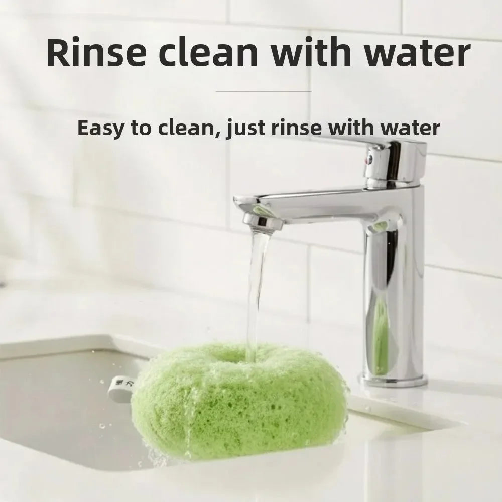 New Antibacterial Bathroom Cleaning Ball Round Reusable Countertop Cleaning Brush Scrubber for Washbasin Toilet Sink Oasis Select