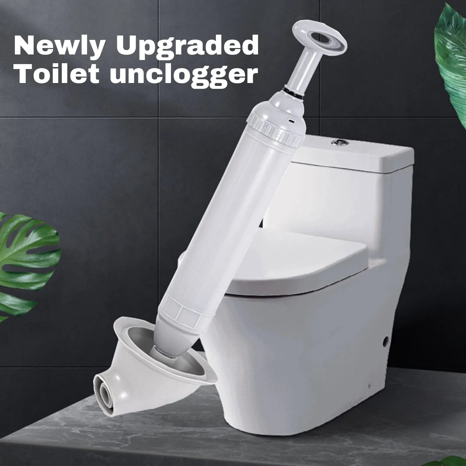 Bathroom Toilet Clog Remover Plunger Vacuum Pump Plunger Manual High Pressure Household Toilet Clog Remover Suction Plunger Oasis Select