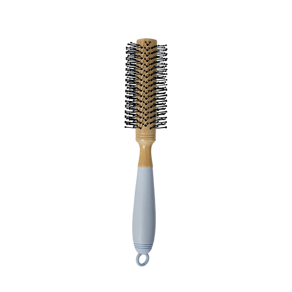 Wooden handle hair comb Hair Curling Brush Anti Static Air Cushion Brush Anti Detangling HairBrush Salon Styling Hair Tools Oasis Select Curling-blue1