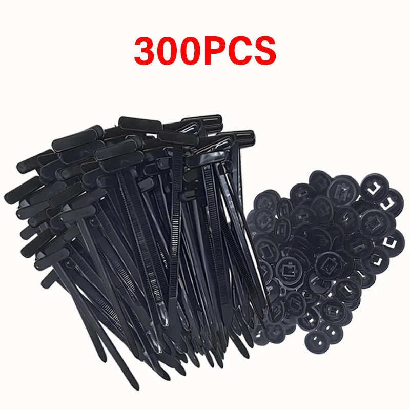 Universal Nylon Cable Tie Buckle Auto Fastening Straps Multi-Purpose Cable Clip Heavy Duty Self-Locking Nylon Zip Ties Holder Oasis Select 300PCS