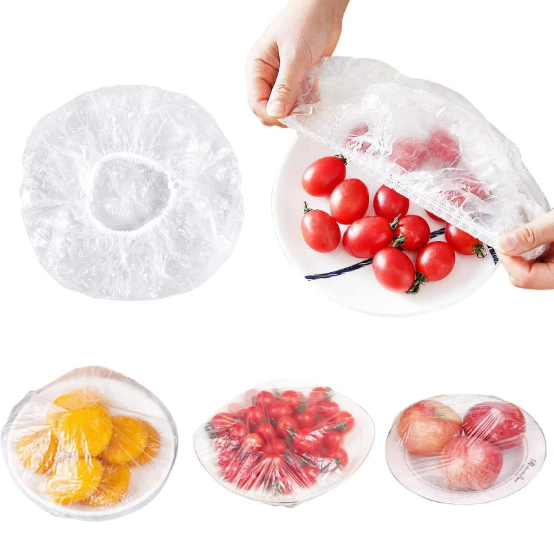 100/1500PCS Disposable Plastic Packaging, Durable Bowls With Elastic Food Lids, And Kitchen Fresh-Keeping Bags With Board Lids Oasis Select