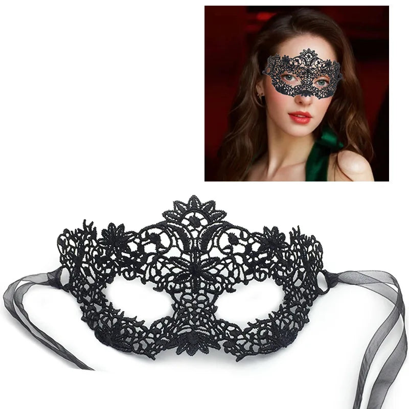 2pcs Elegant Black Lace Masquerade Mask Set for Couples Perfect for Venetian Party, Mardi Gras, and Halloween Celebrations Oasis Select