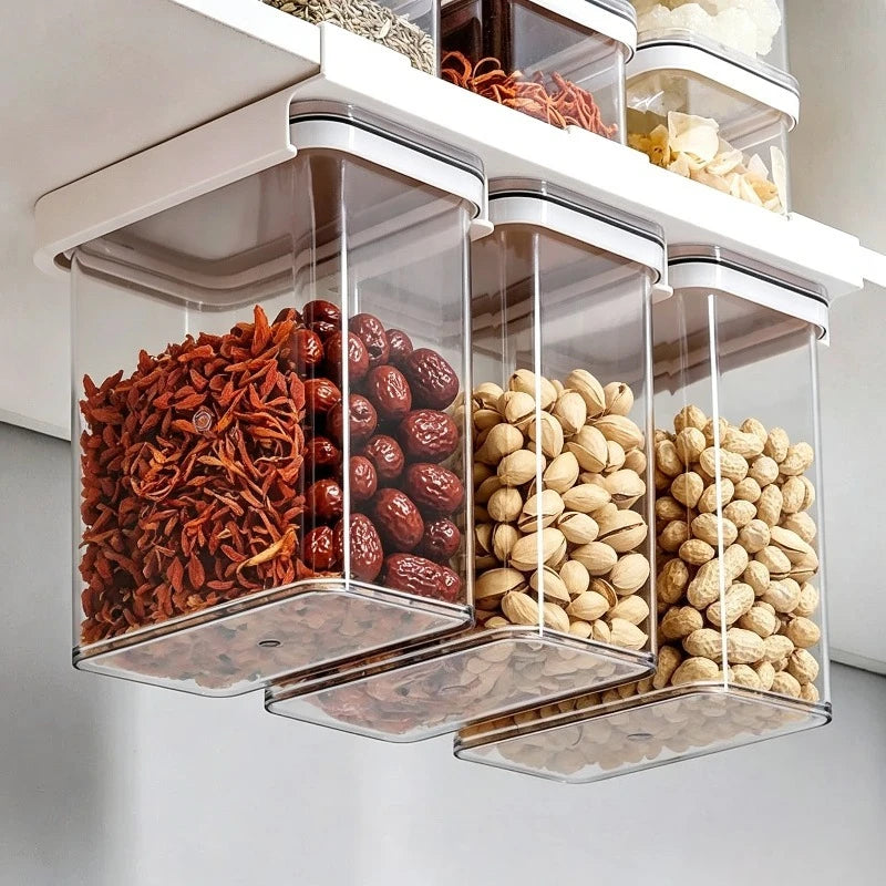 1pcs Food Grade Hanging Airtight Grain Storage Box Transparent Rectangular Moisture Proof Fresh-Keeping Container Oasis Select