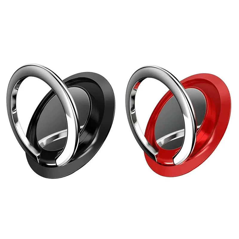 1/2pcs 360 ° Rotatable Ring Phone Holder, General Motors Magnetic Holder, Phone Back Sticker Pad Holder, Holder Oasis Select Black-Red