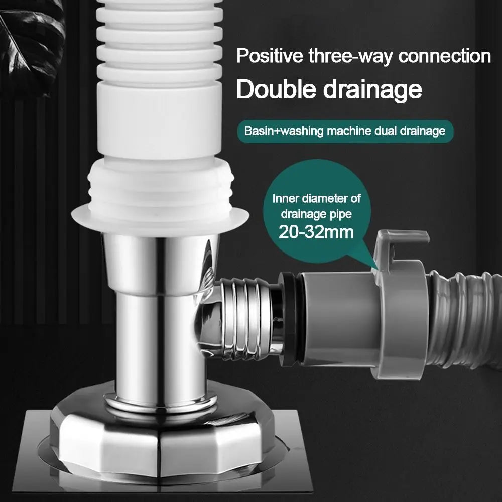 Anti odor Sink Drain Pipe Adapter Sealing Ring Multi-functional Dishwasher Water Pipe Connector Kitchen Basin Sewer Branch Oasis Select