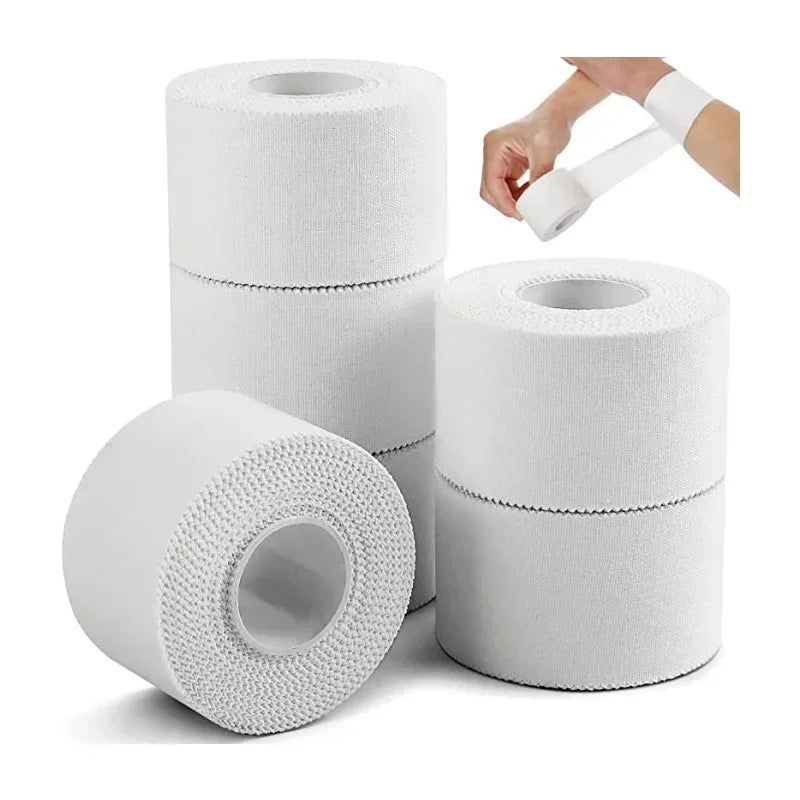 1PC 2.5cm * 9.14m Athletic Trainer Tape Sport Care Tape Sport Strapping Tape Easy To Tear For Sports First Aid Injury Wrap Oasis Select WHITE Other