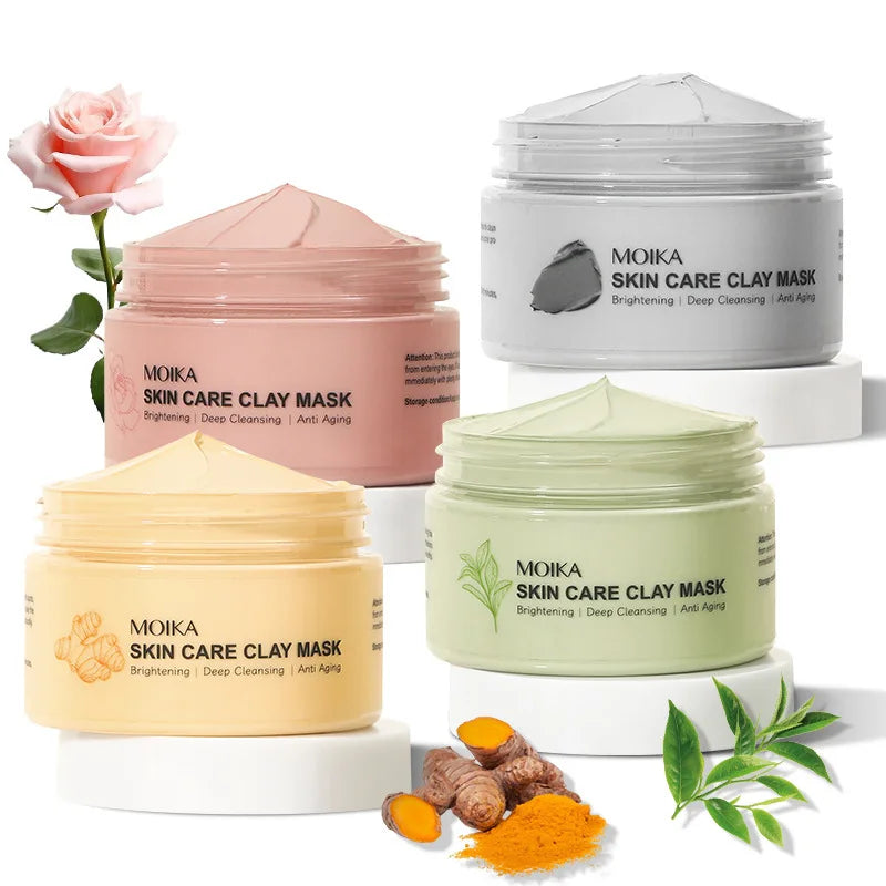 120gRose Whitening Clay Mask Cleans Skin Delicate Mild Hydrating Firm Clean Pores Remove Blackheads Acne Facial Mask Facial Care Oasis Select