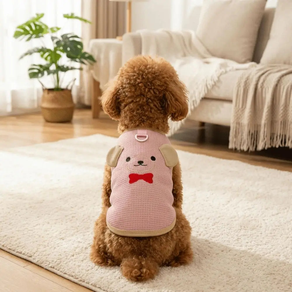 Cartoon Print Dog Vest Sun Protection Breathable Mesh Pet T-shirt Thin Fabric Soft Comfortable Pet Costume For Dogs Cats Oasis Select
