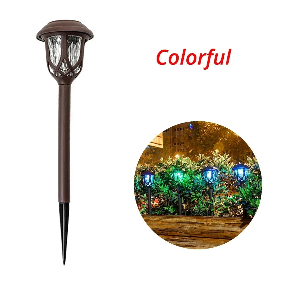 Solar Lawn Garden Light – Colorful LED, IP65 Waterproof, Auto On