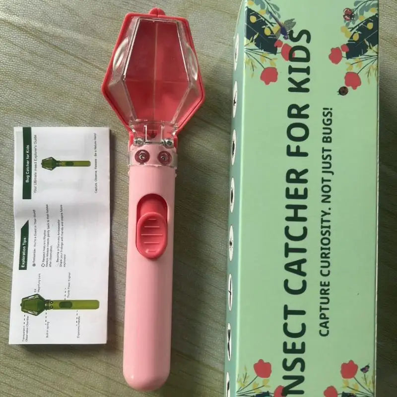 Kids Magnifying Glass Viewer Box, Bug Catcher Observation Container, Outdoor Nature Exploration Educational Science Toy Oasis Select Pink