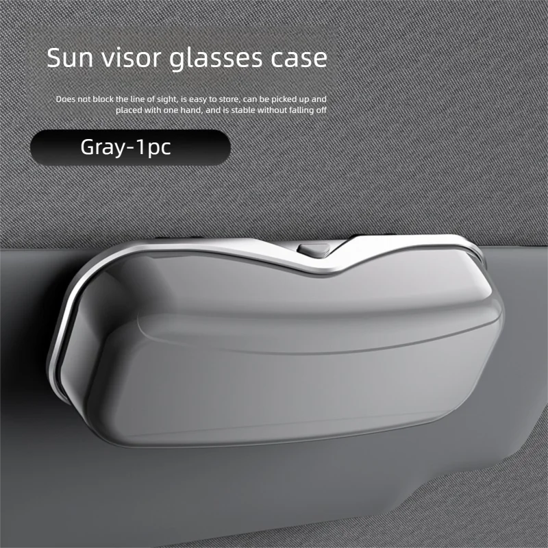 Car Sun Visor Glasses Holder – Press-Open Eyeglass Case