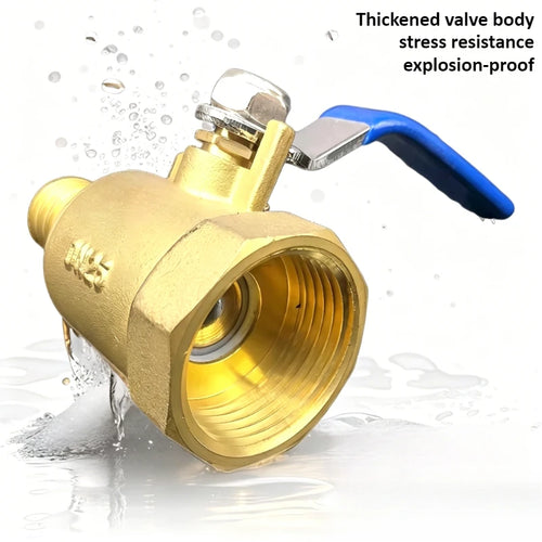 Threaded Brass Ball Valve 1-inch Water Pipe Switch, Gas Water Oil Flow Control Fittings, Large Flow Thickened Valve Oasis Select