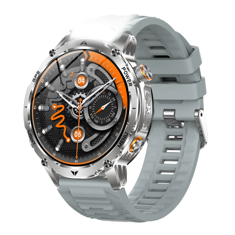 Outdoor Smart Watch Men Lady Flashlight Heart Rate BT Call Sports Bracelets Health Smartwatch Waterproof Compass GPS SOS 1100mAh Oasis Select SOGRS