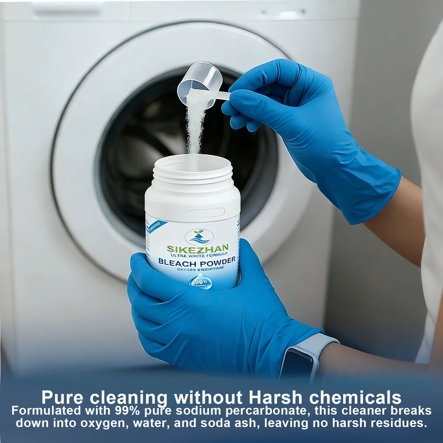 Pure Sodium Percarbonate Oxygen Bleach Powder Color-Safe Laundry Stain Remover Chlorine-Free Fabric Whitener All-Purpose Cleaner Oasis Select