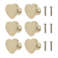 6 Heart Shaped Zinc Alloy Cabinet Knobs with Screws for Furniture Handles Suitable for Drawers Closets Wardrobes and Cupboards Oasis Select China Mainland