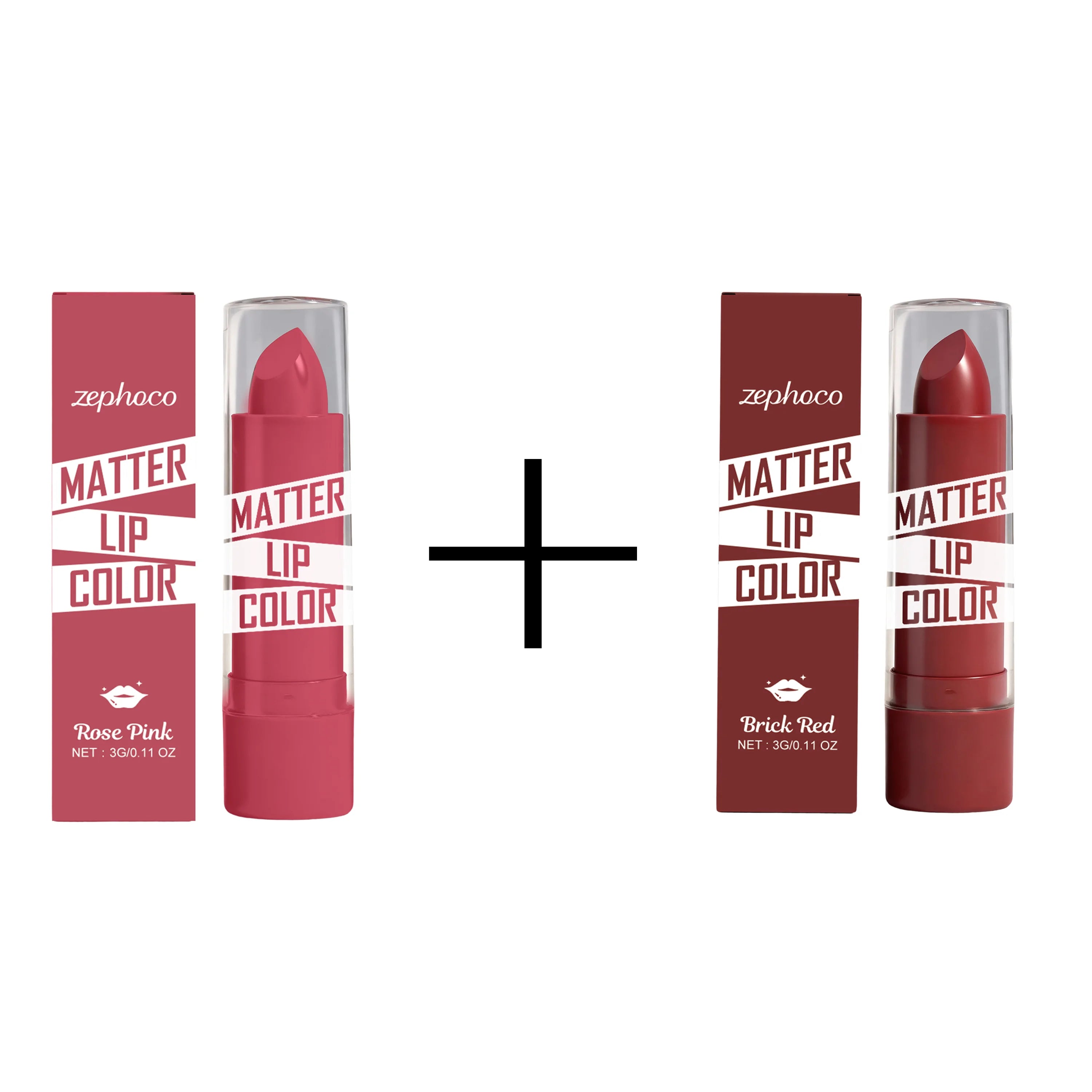 Brick red moisturizing lipstick, gives natural lip color, non-transfer, smooth for everyday use Oasis Select 2-in-1
