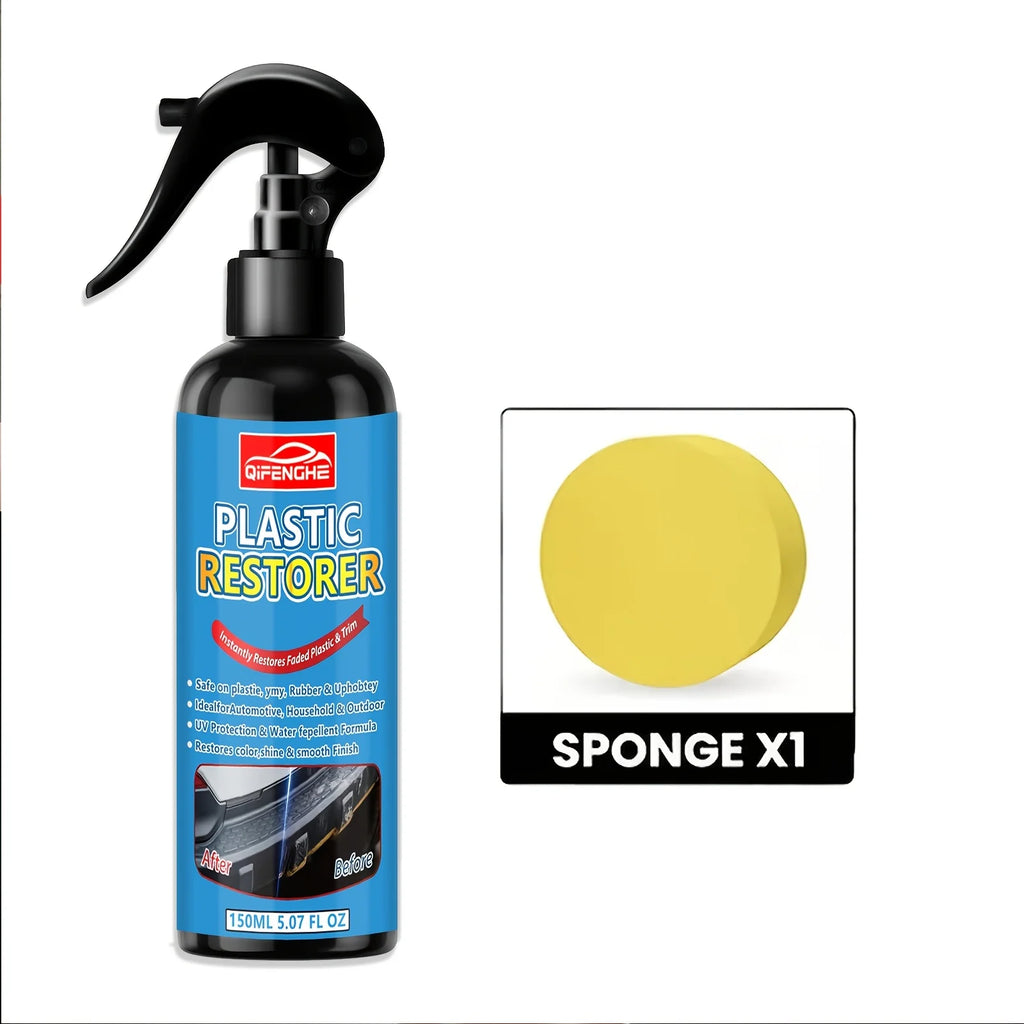 Black Trim And Plastic Restorer for Cars (5.07 Ounces/150ml) | Restore Fading Bumper, Rubber, Vinyl, Long-lasting UV Protection Oasis Select 5.07oz Sponge