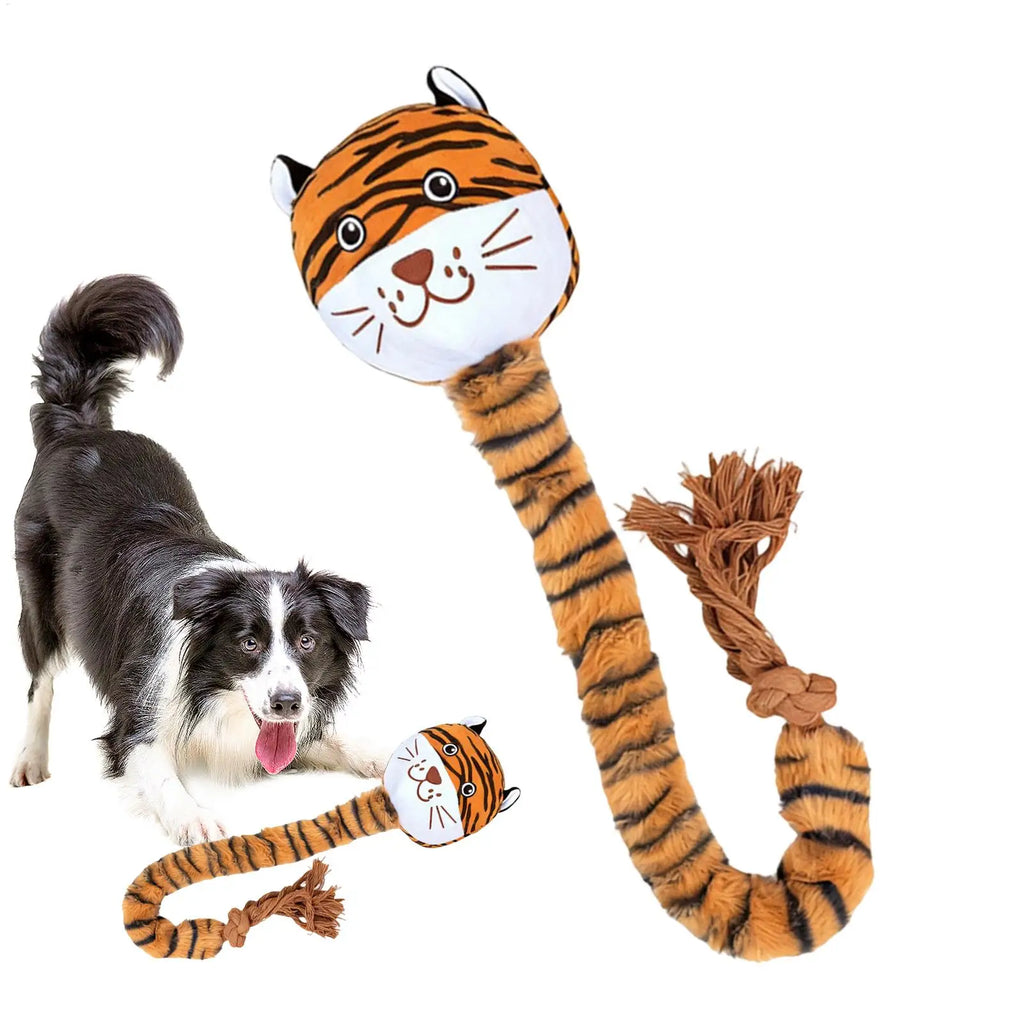 Interactive pet tug-of-war teeth cleaning and teeth-cleaning dog toys Plush Teething Animal Pet Supplies Stuffed Squeaky Toys Oasis Select